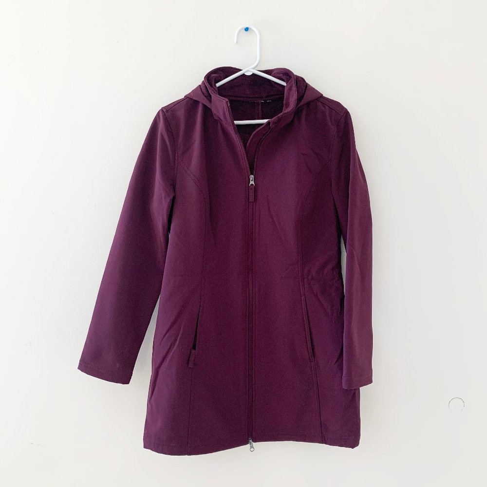 Purple Softshell Fur Lined Waterproof Jacket Coat - image 1